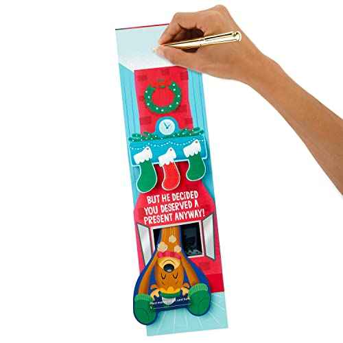 Hallmark Pop Up Funny Christmas Gift Card Holder or Money Holder Card (Naughty List) (5XXH2003)