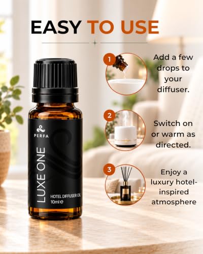 Hotel Diffuser Oil Set with 5 Fragrances - 10ml Each, Home Scent Gift