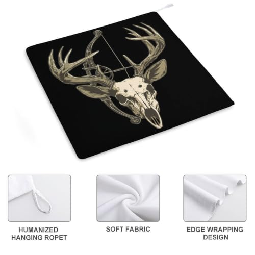 Deer Skull Bow Hunting Archery Hand Towels - 1PCS Bathroom Handkerchief