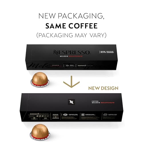 Nespresso Capsules Vertuo, Fortado Decaffeinato, Gran Lungo, 30-Count Coffee Pods, Brews 5.0 oz.