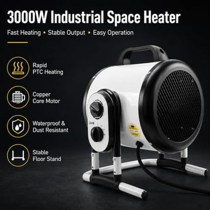3000W Indoor Space Heater 220V Electric Heater with Safety Features