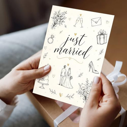 Wedding Card for Bride & Groom - Engagement Gift with Envelope - Variation Card 356