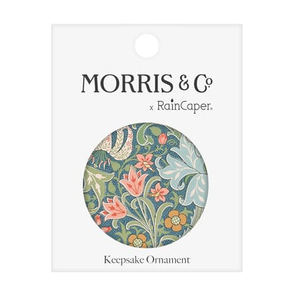Christmas Tree Ornament Porcelain Keepsake with Fine Art Lily Design