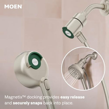 Moen Magnetix 8-Function Spot Resist Brushed Nickel Handheld Shower with Power Boost - Variation: PowerBoost