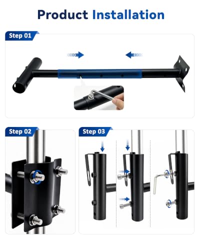Boat Seat Umbrella Holder Clamp for Pin Post, Heavy-Duty Marine Mount