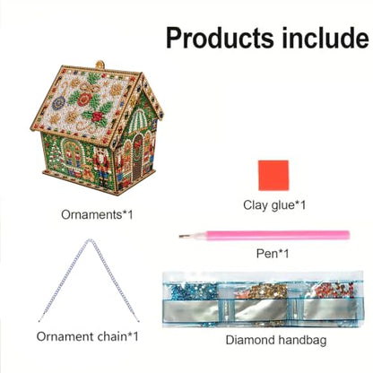 Christmas Nutcracker Wooden Pearl Diamond Art House Kit - Festive DIY Decor
