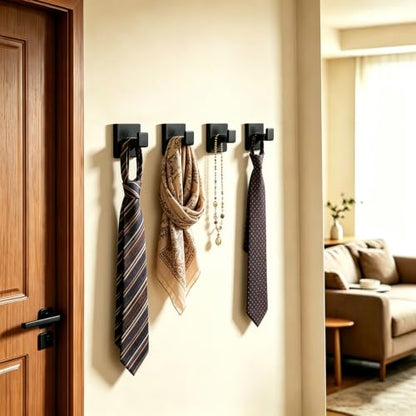 Matte Black 2-Piece Towel Hook Set Bathroom Robe Hooks Stainless Steel