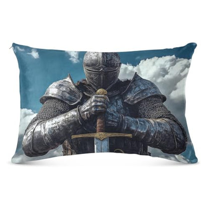 20x26in Viking Warrior Sword Plush Pillow Case with Hidden Zipper - Soft Cozy Fabric