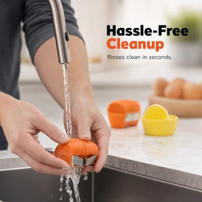 Egg Shell Opener Red - Upgraded Egg Cracking Tool for Kitchen, No Mess, Easy to Use