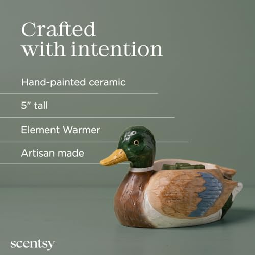 Hand-Painted Ceramic Duck Wax Warmer - Scented Wax Melts for Rustic Decor