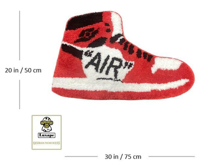 LUXAPE Sneaker Rug - Handmade & Premium- 30in (75cm) - Hypebeast Rug - Hypebeast Room Decor - Living Room, Bedroom, Children Room, Door mat - Aesthetic Room Decor - Luxape Rug (Luxape-7)