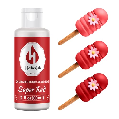 Christmas Red Oil Based Food Coloring – 2 fl oz Professional Grade Dye (Variation: Christmas Red) for Chocolate & Candy