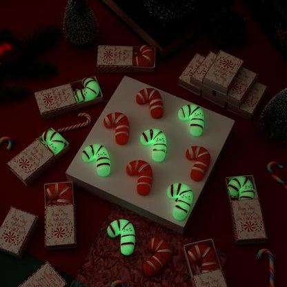 40 Sets Christmas Christian Luminous Candy Cane Party Favors - Holiday Gifts