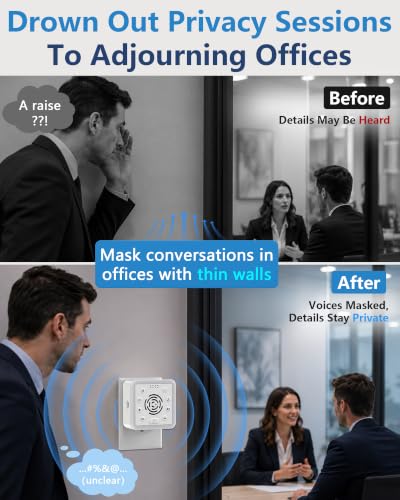 Office Privacy Noise Canceling White Noise Machine 90dB with Timer