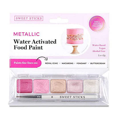 Sweet Sticks Edible Art Water-Activated Food Paint Mini Palette, Doll House