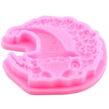 Christmas Silicone Mold Santa Claus Fondant Molds Style ZC - Holiday Cake Decor