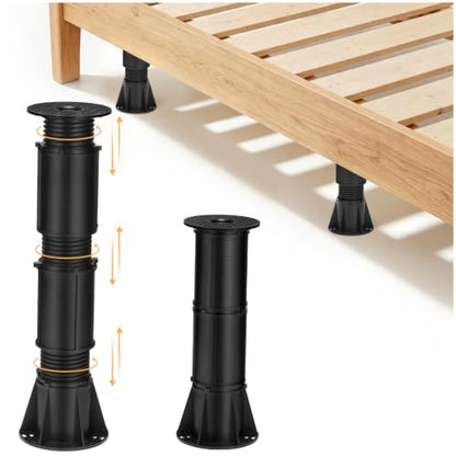 Adjustable Bed Support Legs 2 Pcs 6-15.5 Inch Heavy Duty Bed Frame Replacement