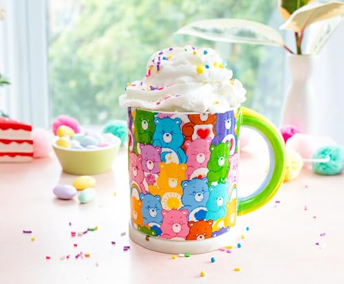 Care Bears Ceramic Mug with Rainbow Handle - 20 Ounces Fun Kitchen Drinkware