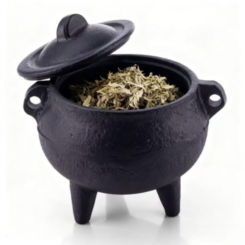 Cast Iron Incense Holder Tripod Small Cauldron for Rituals & Meditation