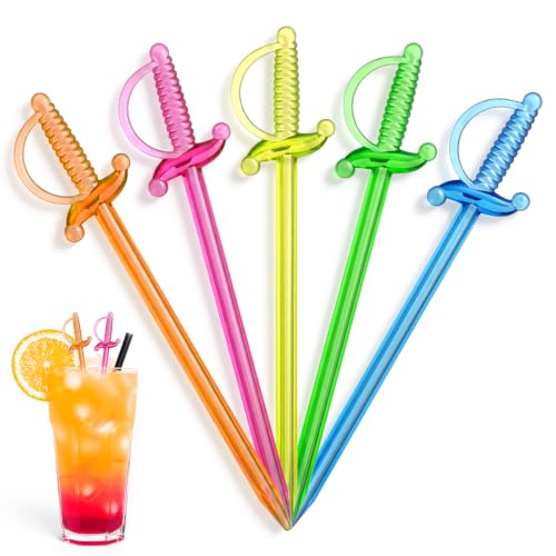 100 Pcs Multicolor Plastic Cocktail Sword Picks - 3.3 Inch Appetizer & Drink Toothpicks