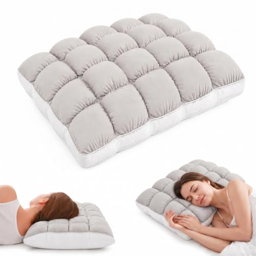 Gary Fluffy Cloud Cooling Pillow with Ice Silk Cover - Supportive Sleep Cushion