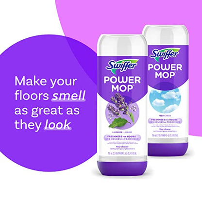 Swiffer PowerMop Floor Cleaning Solution with Fresh Scent, PowerMop Refills, Floor Cleaner for Mopping, 25.3 fl oz, 2 Pack