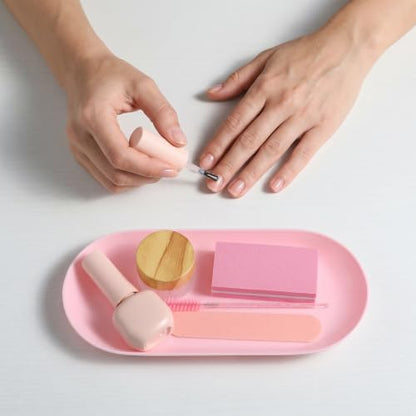 Pink Plastic Nail & Jewelry Storage Trays - Set of 4