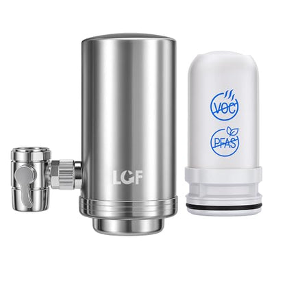 360° Rotating Stainless Steel Faucet Water Filter 320 Gallon Capacity