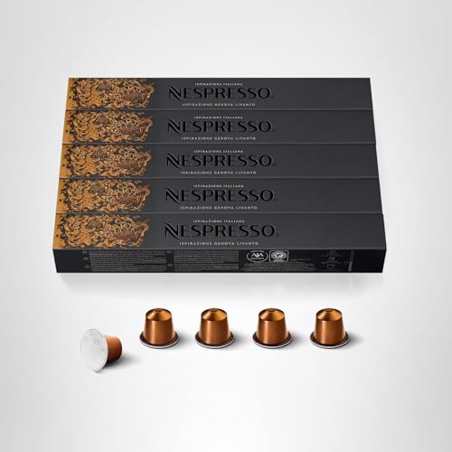 Nespresso Capsules Original Line, Livanto, Medium Roast Espresso Coffee, 50 Count Coffee Pods