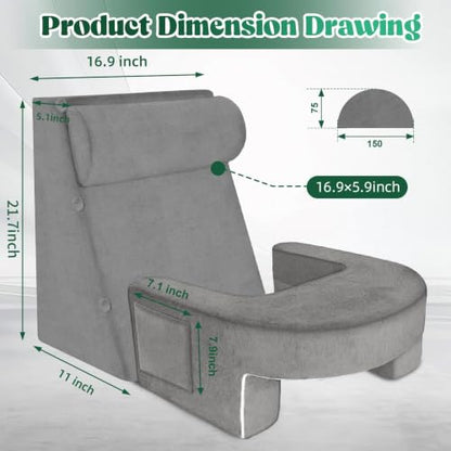 Reading Pillow Set for Adults with Back Neck Support and Armrest, 24.8" W