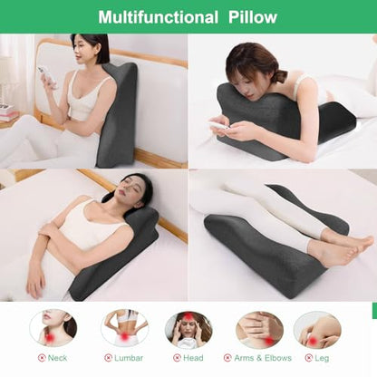 Widened Position Pillow for Couples - Dark Grey Support Wedge Pillow