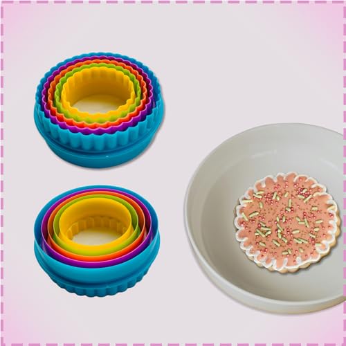Cookie Cutter Set - 6 Piece Baking Mold for Flowers, Circles, and Rounds