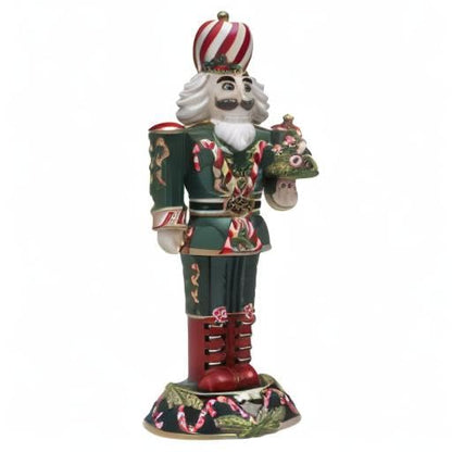 Decorative Nutcracker with Tree - Sugarplum King 17 Inch Holiday Figure