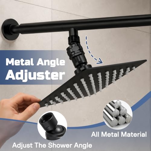 Matte Black Tandem Dual Shower Head System for Couples