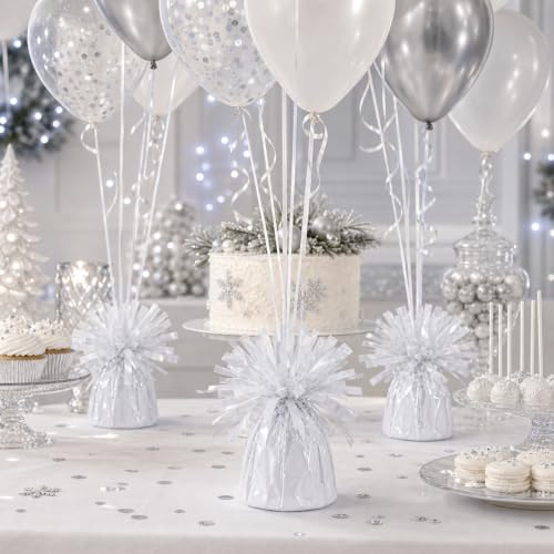 White Heavy-Duty Balloon Weights 170g 2-Pack for Balloon Decorations