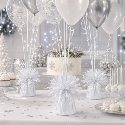 White Heavy-Duty Balloon Weights 170g 2-Pack for Balloon Decorations