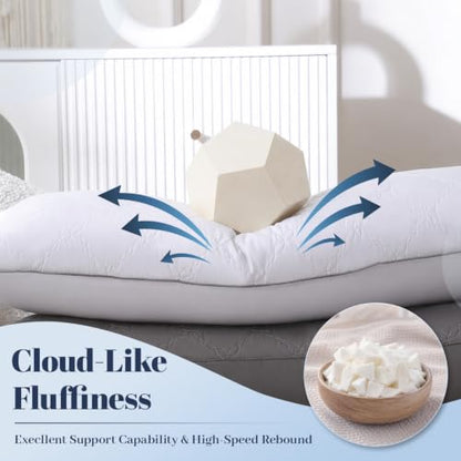 Memory Foam Throw Pillow Insert 14 x 36 Inch Snow White - Cushion Support