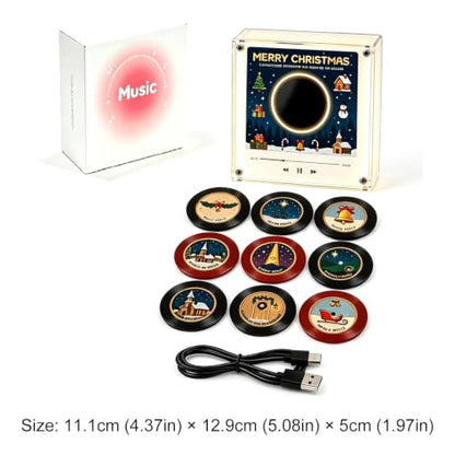 Christmas Vinyl Player Fridge Record NFC Music Box Set - Variation A