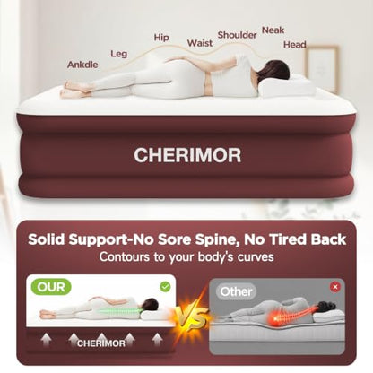 Queen Air Mattress with Built-In Pump, Leakproof, 180°C Heat Seal - Queen (U.S. Standard)