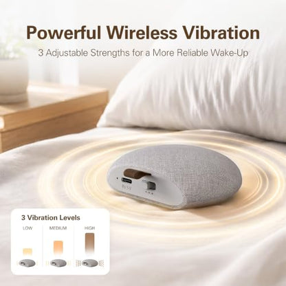 Heavy Sleepers Alarm Clock with Wireless Bed Shaker & 116dB Sound