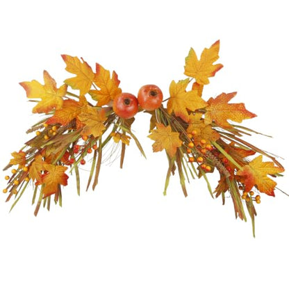 Autumn Fall Swag for Front Door - 33 inch Harvest Wreath Decor