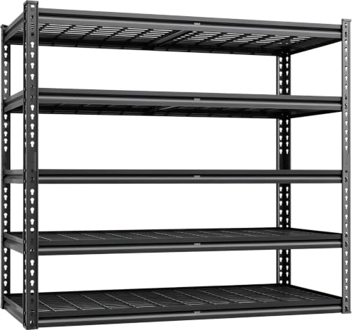 Heavy Duty Metal Shelving Unit 48x24x72 Diamond-Hole Shelving - 3030LBS Capacity, Adjustable Storage Rack