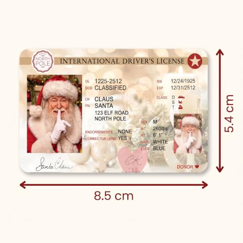 Santa Claus Lost Drivers License Christmas Tree Ornament - Holiday Novelty Decor