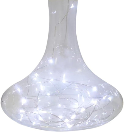 Skiennix 2 Pack LED Fairy Lights - Waterproof Silver Wire String Lights, 7 Feet, 20 LEDs for DIY Decor