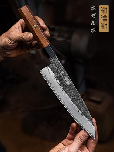 8-Inch Chef Knife with 9-Layer High Carbon Steel Blade - Hand-Sharpened 12° Edge
