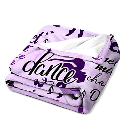 Dance Life Blanket for Adults 80x60 Flannel Throw for Sofa Couch Bed All Season - Color 1