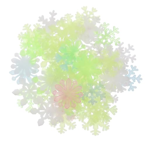 Glow in The Dark Snowflake Wall Stickers - Fluorescent Decorative Murals for Bedroom & Home Decor