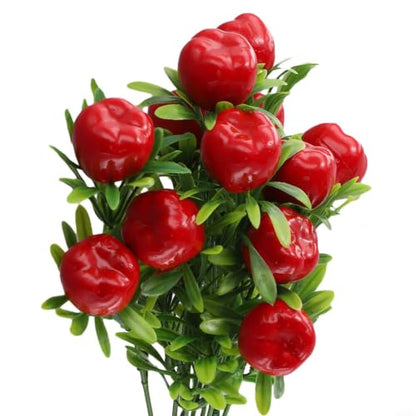 Artificial Orange Fortune Fruit Branches - 7-Branch Decor for Weddings & Events (Apples Variation)