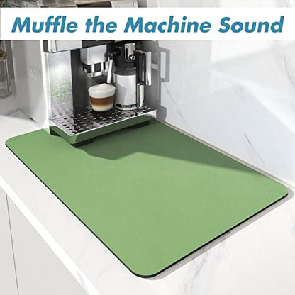 AMOAMI-Coffee Mat Hide Stain Rubber Backed Absorbent Dish Drying Mat for Kitchen Counter-Coffee Bar Accessories Fit Under Coffee Maker Coffee Machine Coffee Pot Espresso Machine Dish Rack