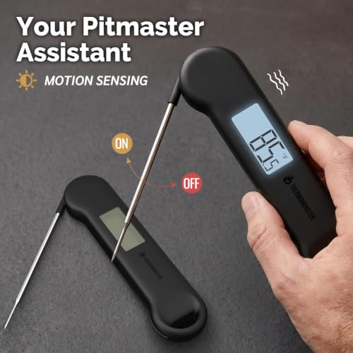Instant Read Meat Thermometer Digital for Grill & Kitchen - Black